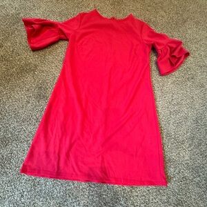 Pink Bell‎ Sleeve Dress 2 Hearts Size Small